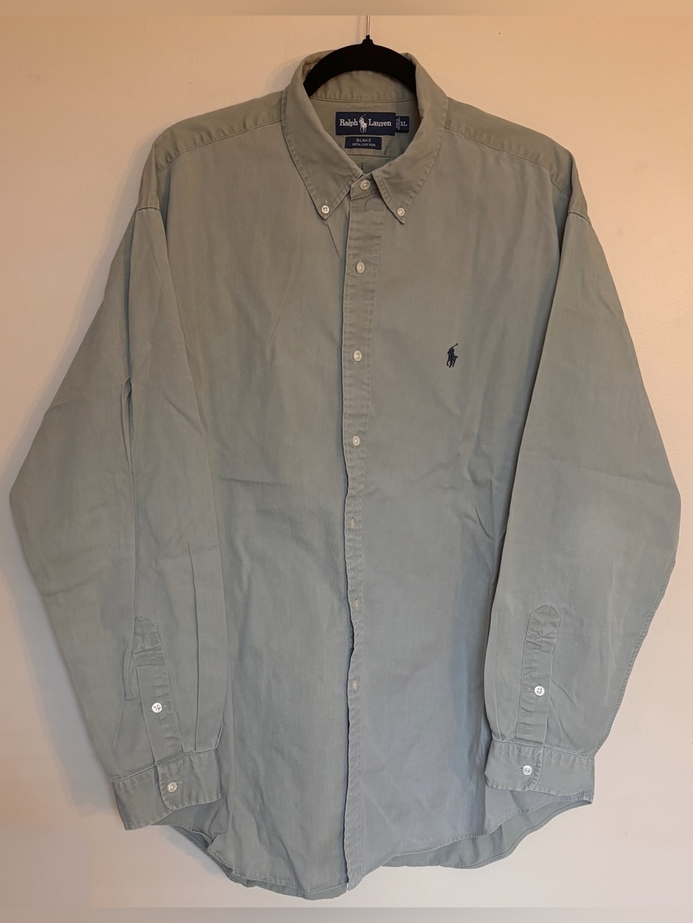 Men’s Ralph Lauren Sage Green Button-Down Oxford Shirt size XL